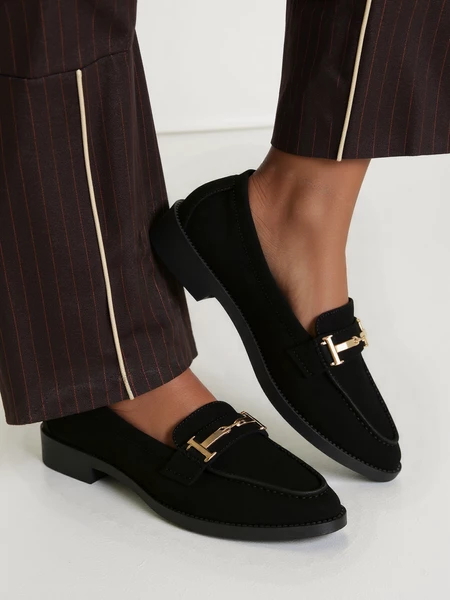 Damskie Loafersy EVANA BLACK – Klasyczna Czerń z Eleganckim Akcentem