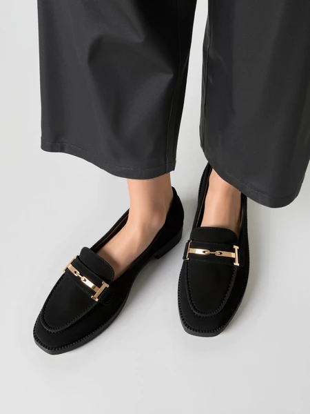 Damskie Loafersy EVANA BLACK – Klasyczna Czerń z Eleganckim Akcentem