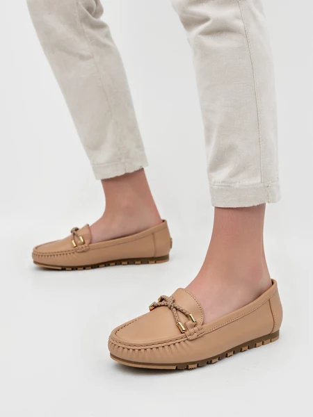 Damskie Mokasyny AMELIA NUDE – Subtelna Elegancja i Codzienny Komfort