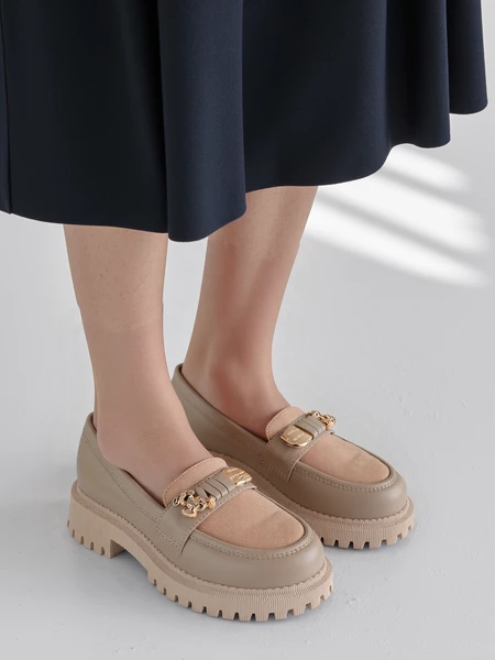 Damskie Mokasyny COLETTE TAUPE – Stylowy Komfort w Jesiennej Palecie