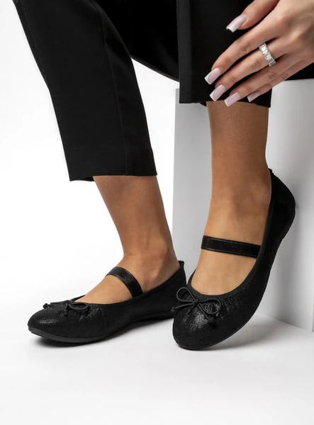 Damskie Baleriny LUSIA - BLACK