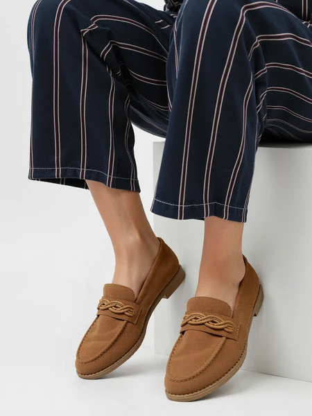 Damskie Loafersy ROCHE CAMEL