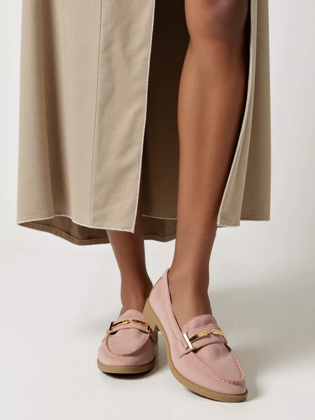 Damskie Loafersy EVANA PINK – Dziewczęcy Styl i Eleganckie Detale