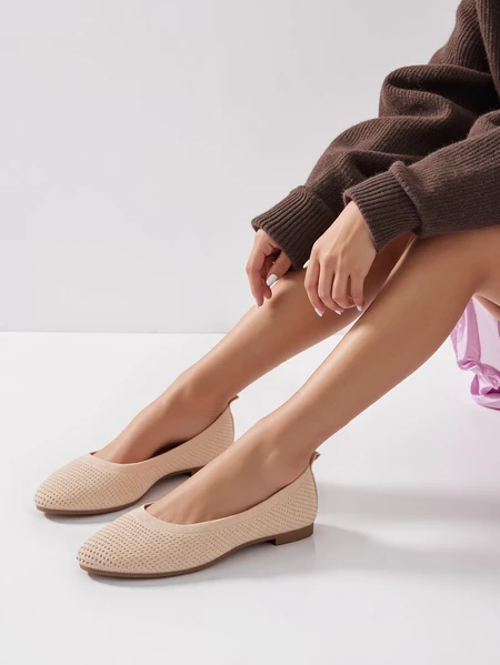 Baleriny Aria Beżowe