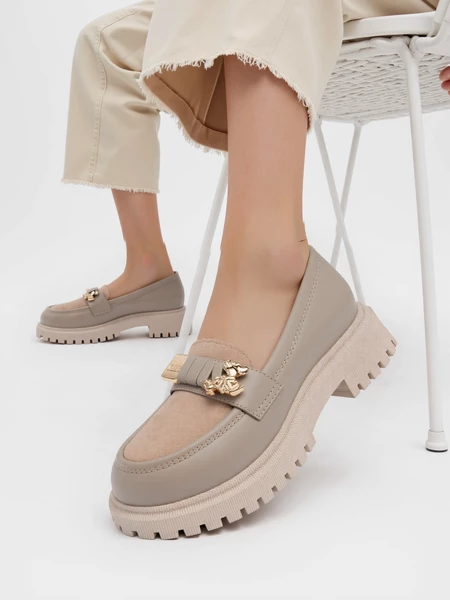 Damskie Mokasyny COLETTE TAUPE – Stylowy Komfort w Jesiennej Palecie