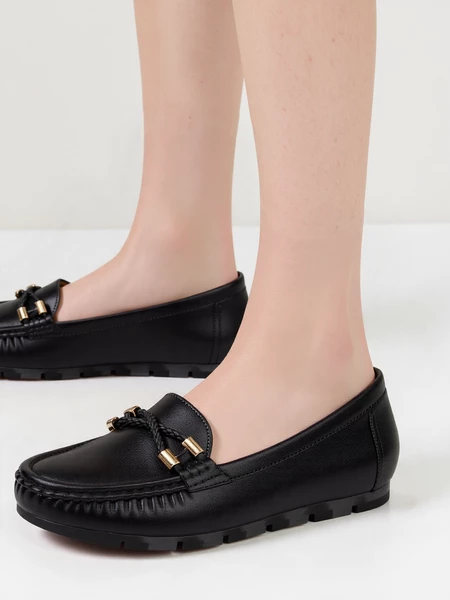 Damskie Mokasyny AMELIA BLACK – Subtelna Elegancja i Codzienny Komfort