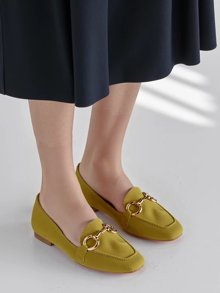 Damskie Loafersy MILO GREEN – Stylowa Świeżość i Subtelna Elegancja