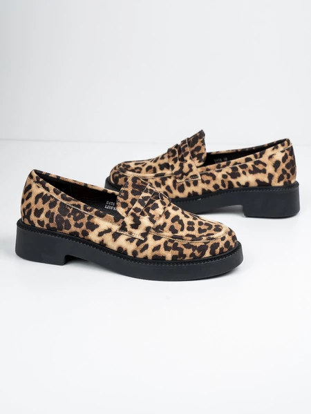 Mokasyny damskie eleganckie w kolorze Leopard