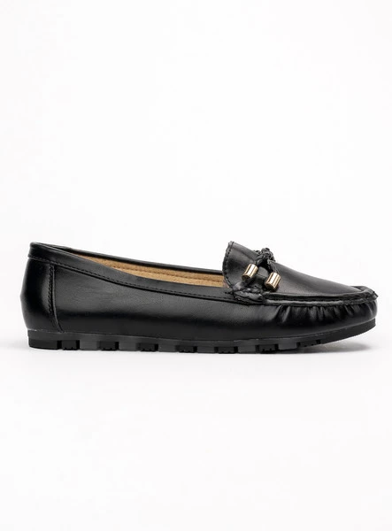 Damskie Mokasyny AMELIA BLACK – Subtelna Elegancja i Codzienny Komfort