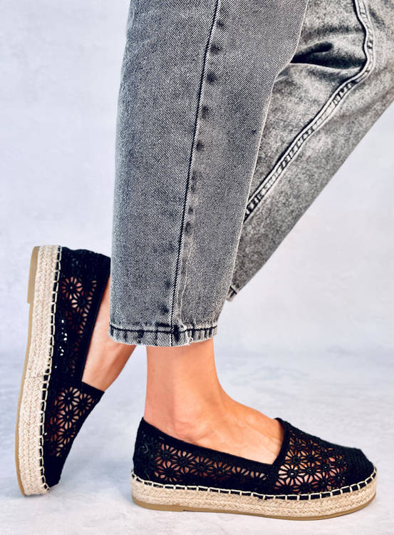 Espadryle Ażurowe Terian Black Sklep